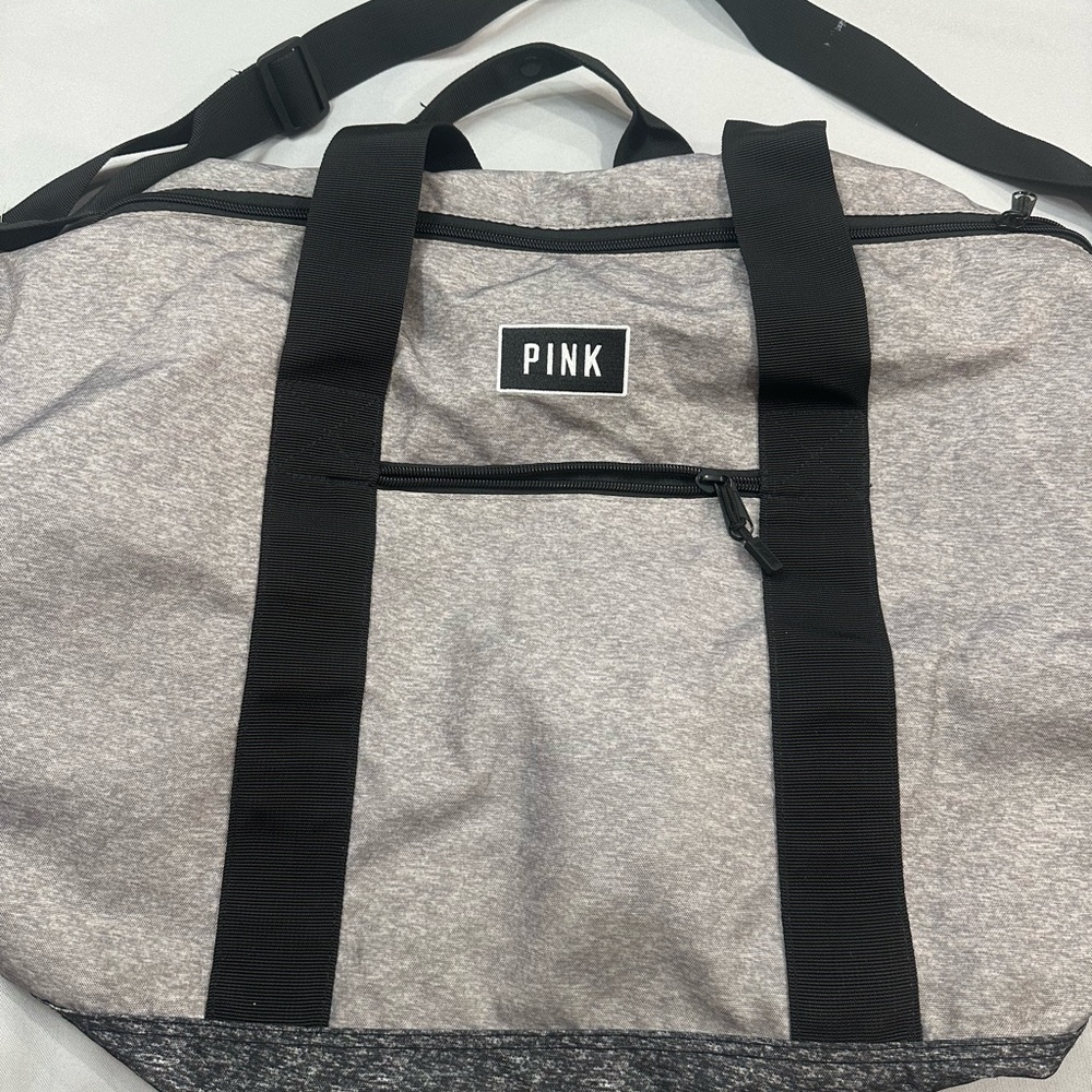 PINK Victoria's Secret Gray and Black Bag